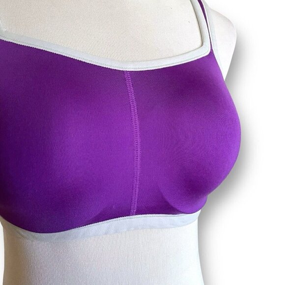 Natori 32C Yogi Underwire Sports Bra Purple 731050 Moisture Wicking High Impact - Picture 5 of 8